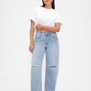 GAP Curvy High Rise Barrel Jeans
